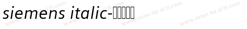 siemens italic字体转换